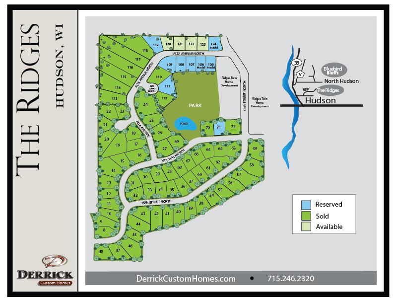 New homes in North Hudson WI The Ridges Derrick Custom Homes